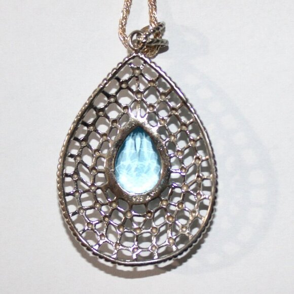 Sterling Silver Topaz Necklace - Picture 2 of 6